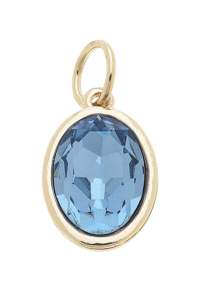 December Birthstone Charm in Blue Topaz - Canvas Style