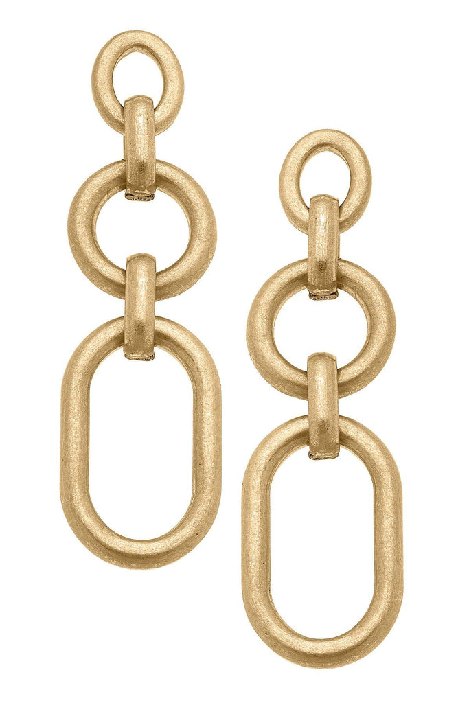 Emma Chain Link Statement Earrings - Canvas Style