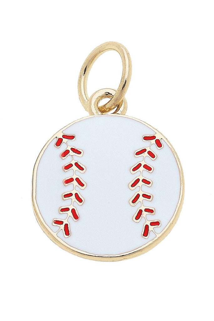 Enamel Baseball Charm - Canvas Style