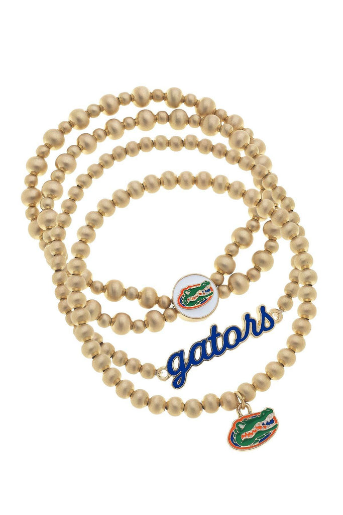 Florida Gators Ball Bead Stretch Bracelet Stack - Canvas Style