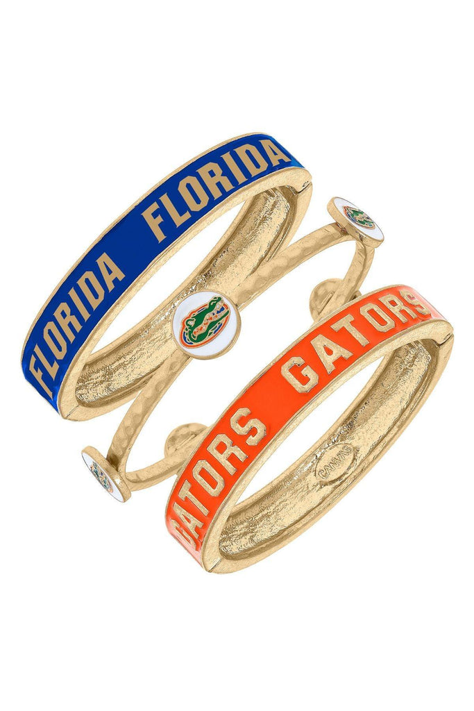 Florida Gators Enamel Bangle Stack (Set of 3) - Canvas Style