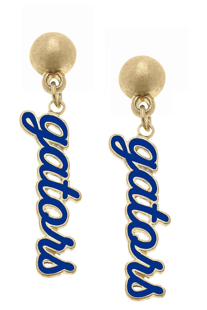 Florida Gators Enamel Script Earrings - Canvas Style