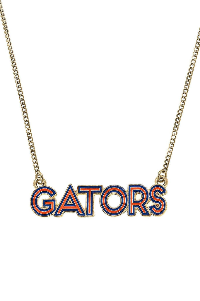 Florida Gators Outline Enamel Necklace - Canvas Style