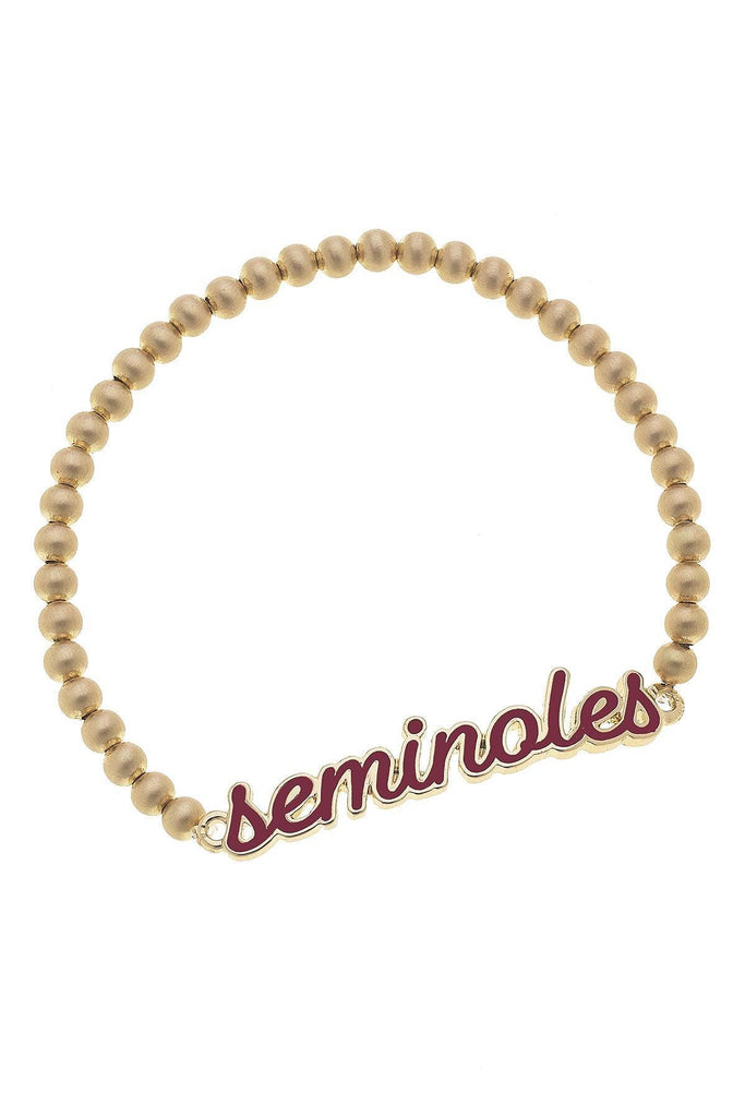 Florida State Seminoles Enamel Script Stretch Bracelet - Canvas Style