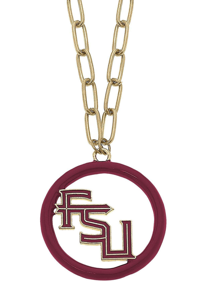 Florida State Seminoles Logo Enamel Medallion 32" Necklace - Canvas Style