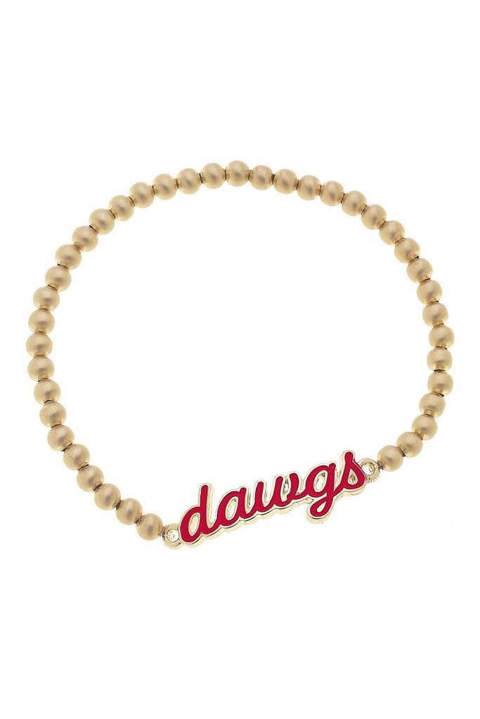 Georgia Bulldogs Enamel Script Stretch Bracelet - Canvas Style