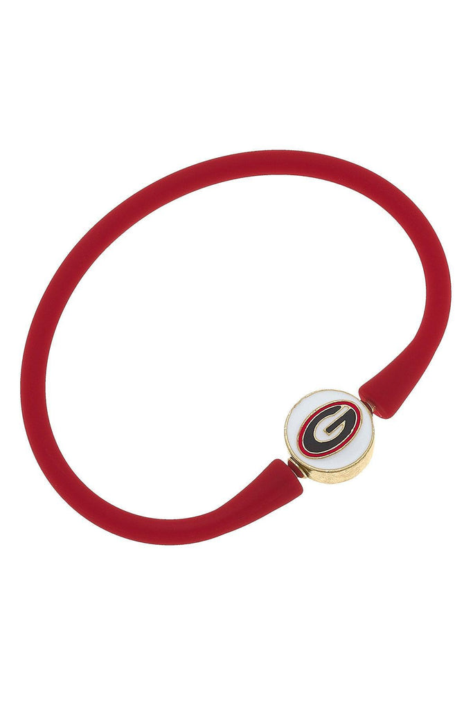 Georgia Bulldogs Enamel Silicone Bali Bracelet - Canvas Style