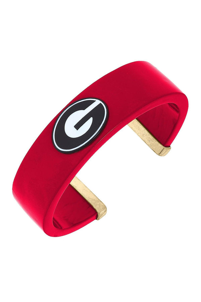 Georgia Bulldogs Resin Logo Cuff Bracelet - Canvas Style