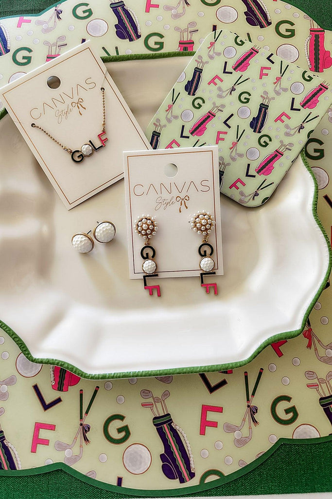 GOLF Enamel Earrings - Canvas Style