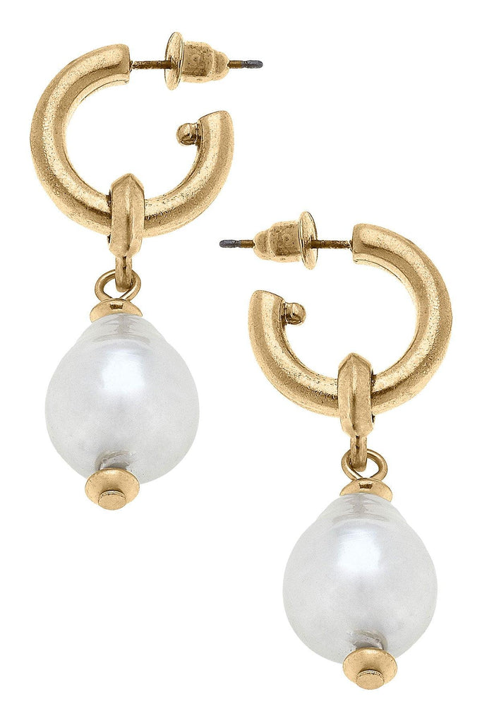 Greta Freshwater Pearl Drop Earrings - Canvas Style