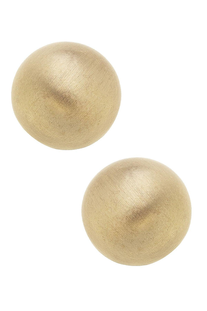 Hailey Stud Earrings in Satin Gold - Canvas Style