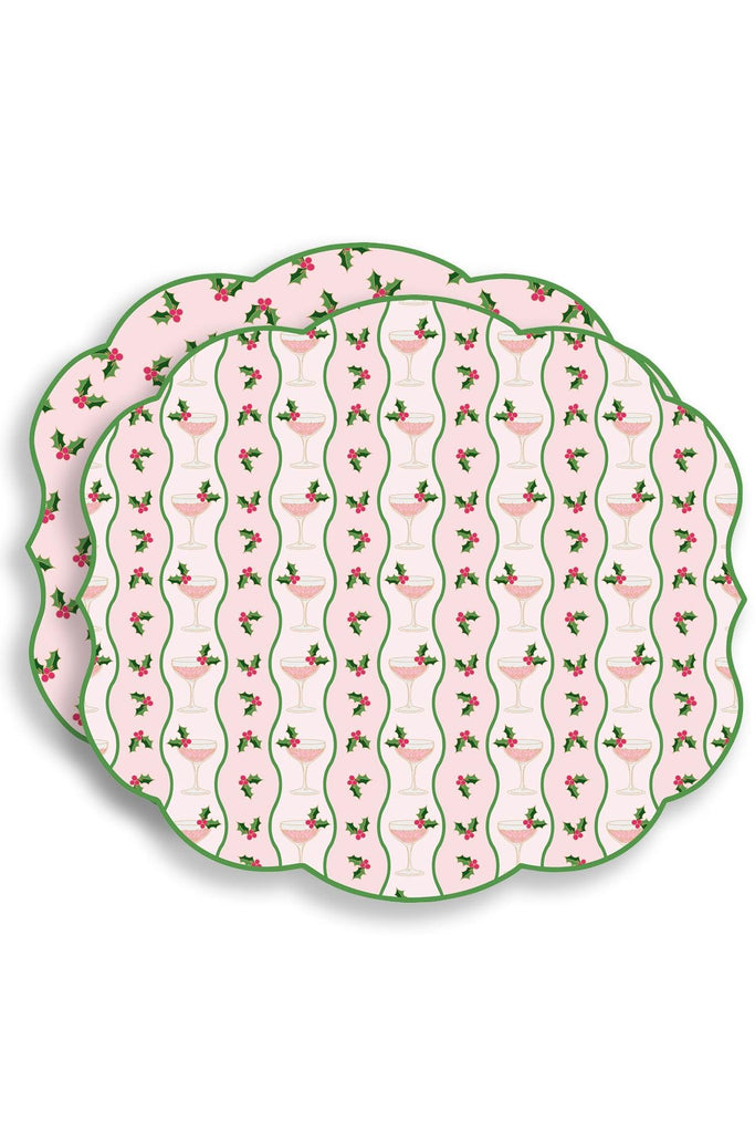 Holly Jolly Double-Sided Paper Placemats (Set of 12) - Canvas Style