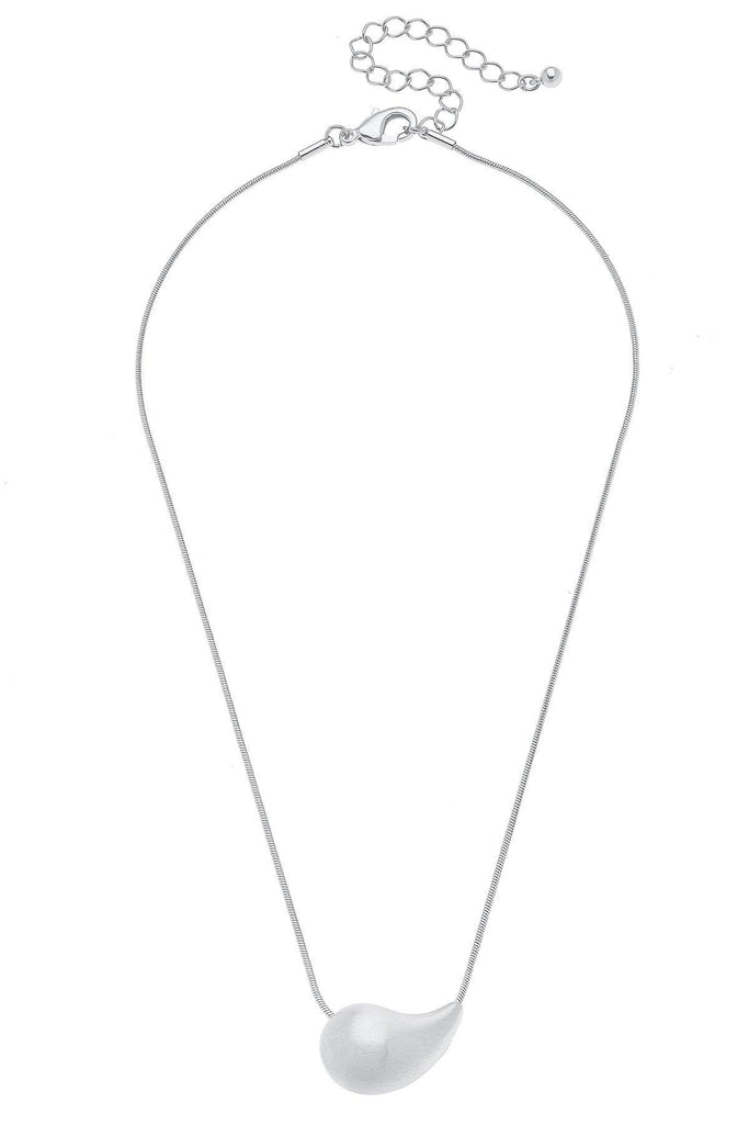 Icon Horizontal Puffed Teardrop Necklace - Canvas Style