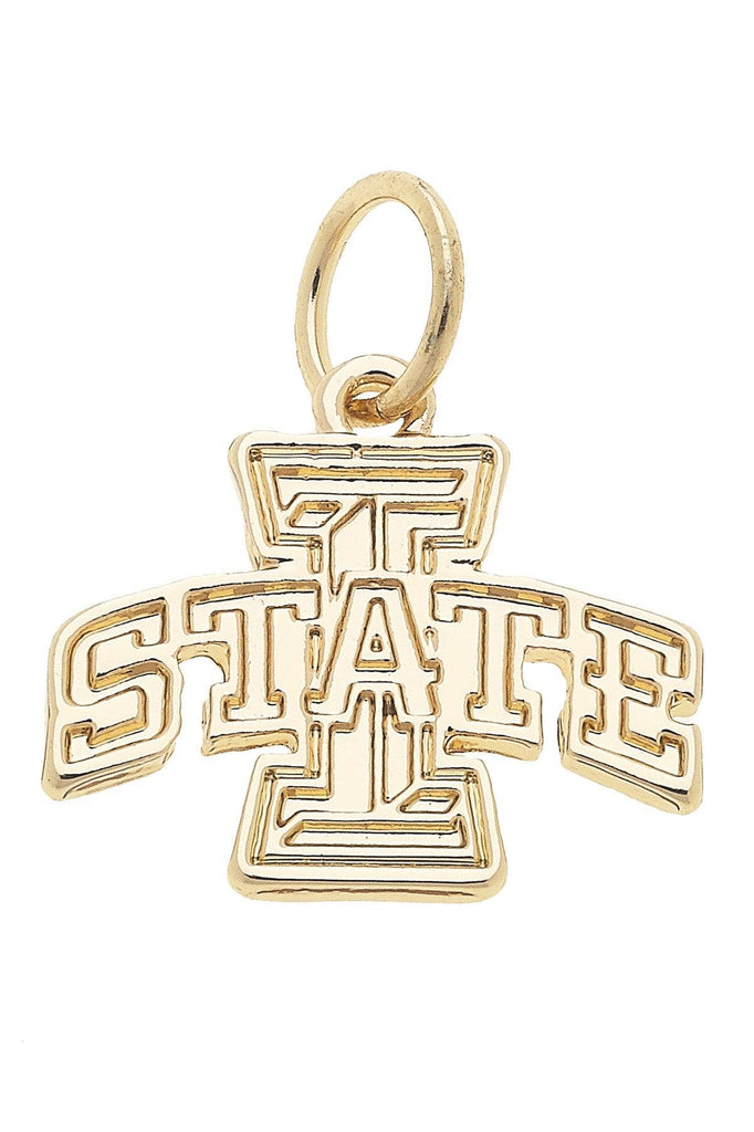 Iowa State Cyclones Shiny Gold Logo Charm - Canvas Style