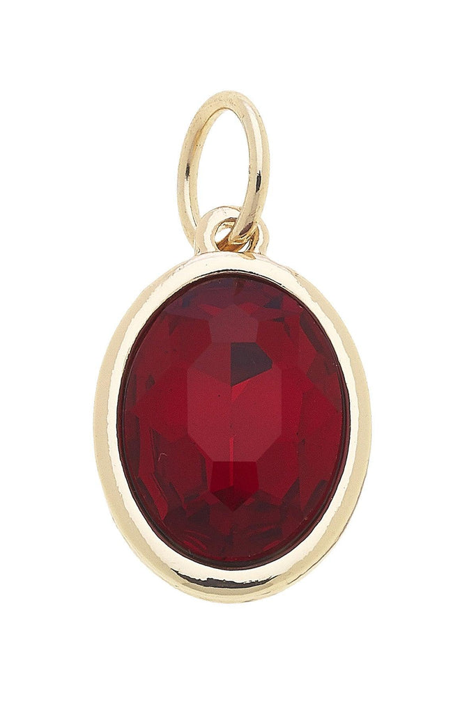 January Birthstone Charm in Garnet - Canvas Style