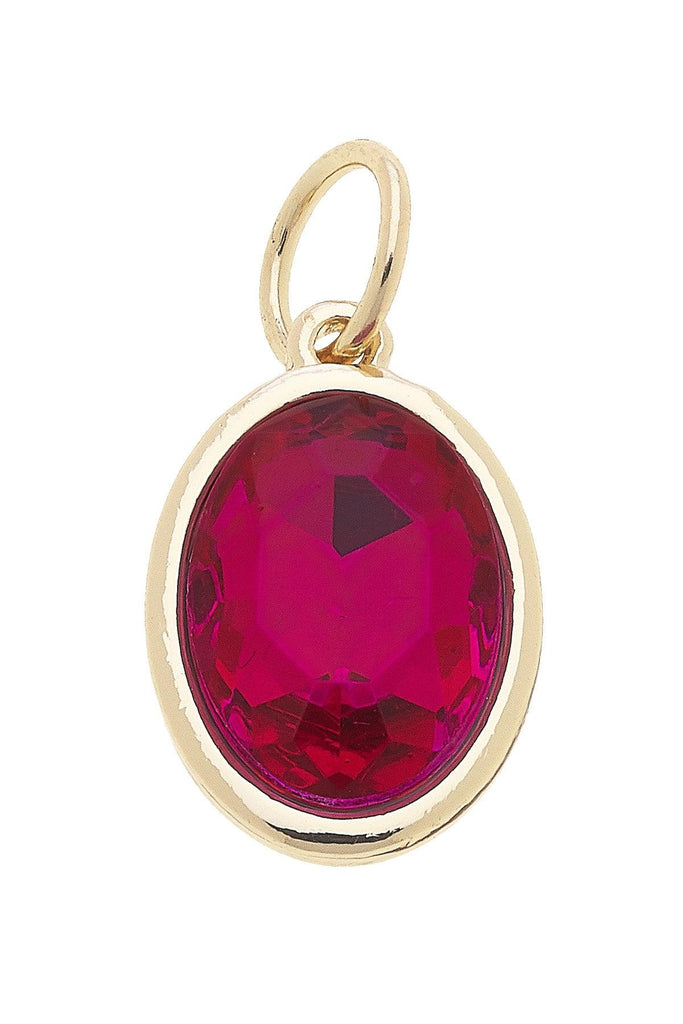 July Birthstone Charm in Ruby - Canvas Style