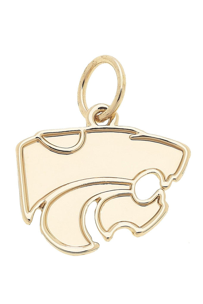 Kansas State Wildcats Shiny Gold Logo Charm - Canvas Style