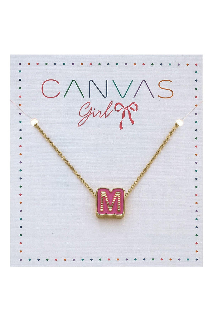 Kayla Children’s Initial Necklace - Canvas Style