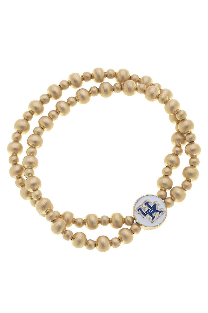 Kentucky Wildcats 2-Row Ball Bead Stretch Bracelet - Canvas Style