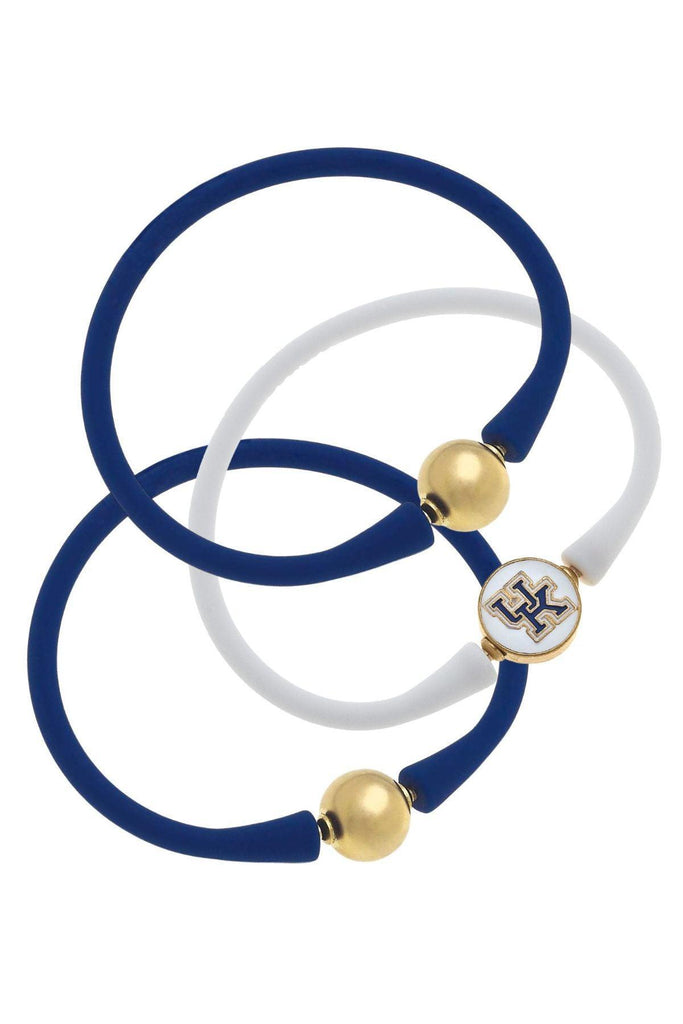 Kentucky Wildcats 24K Gold Plated Bali Bracelet Stack (Set of 3) - Canvas Style