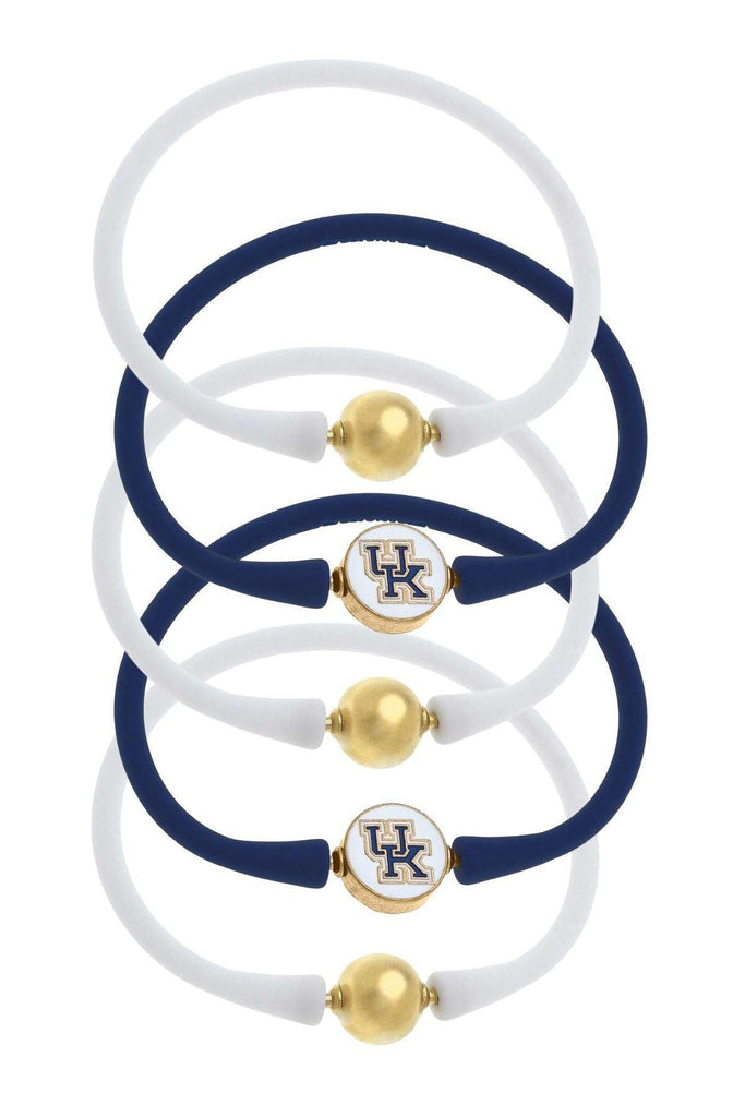 Kentucky Wildcats 24K Gold Plated Bali Bracelet Stack (Set of 5) - Canvas Style