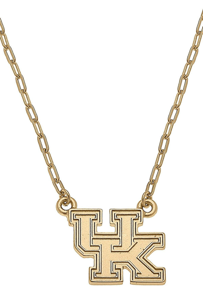 Kentucky Wildcats 24K Gold Plated Pendant Necklace - Canvas Style