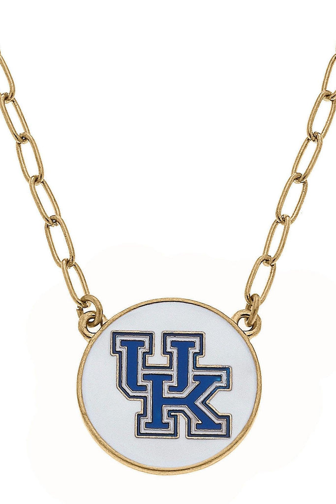 Kentucky Wildcats Enamel Disc Pendant Necklace - Canvas Style