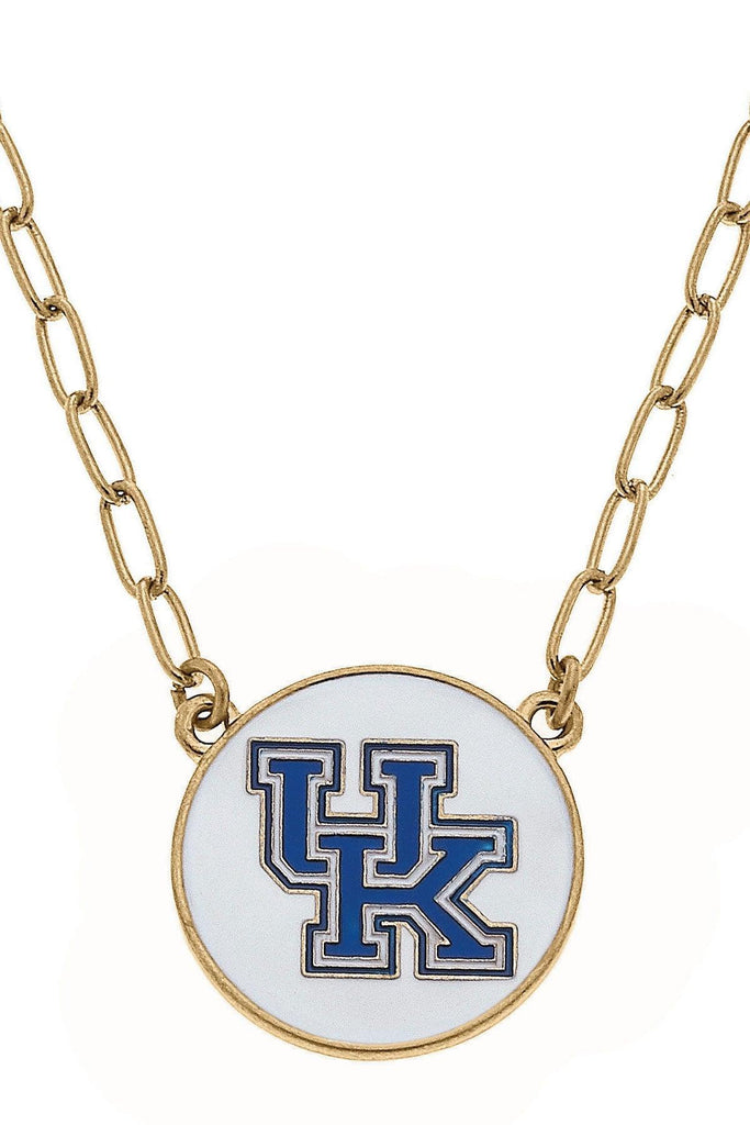 Kentucky Wildcats Enamel Disc Pendant Necklace - FINAL SALE - Canvas Style