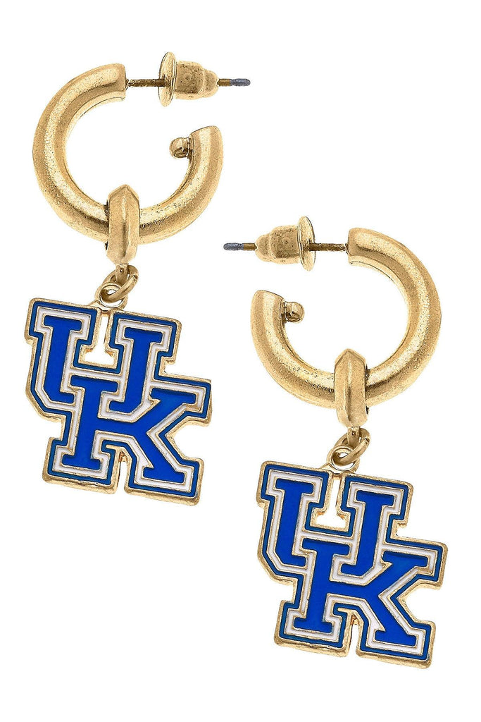 Kentucky Wildcats Enamel Drop Hoop Earrings - Canvas Style