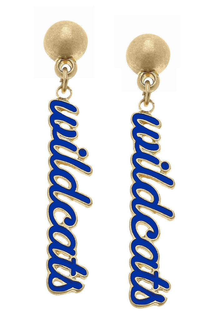 Kentucky Wildcats Enamel Script Earrings - Canvas Style