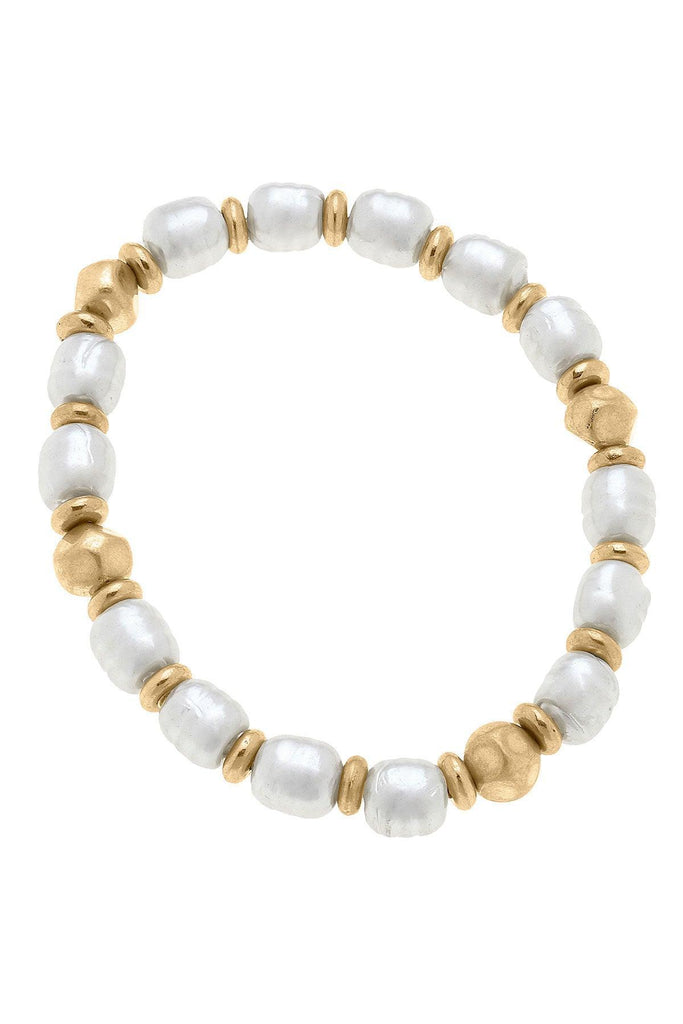 Lenon Freshwater Pearl Stretch Bracelet - Canvas Style