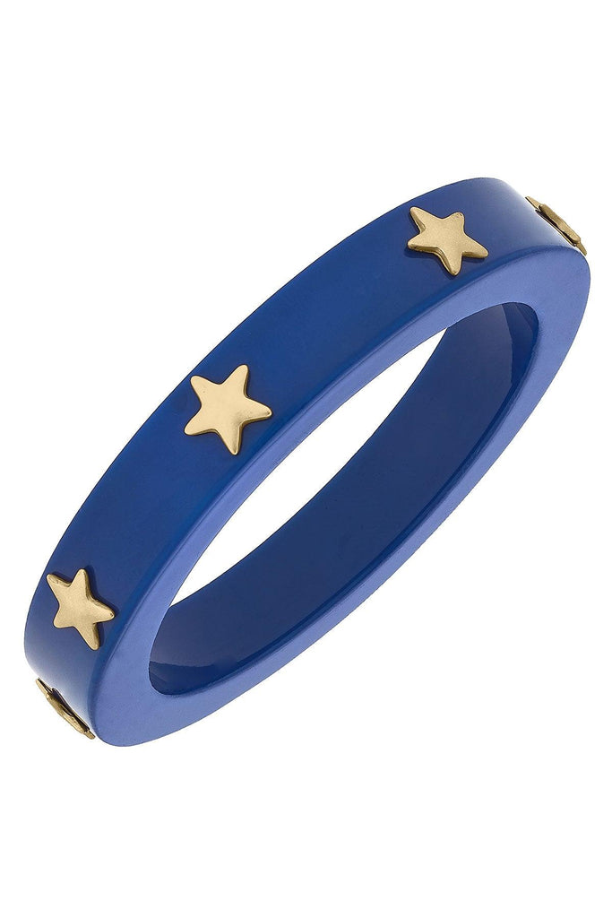 Liberty Star Resin Bangle in Blue - Canvas Style