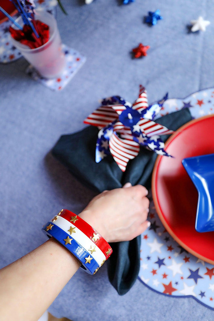 Liberty Star Resin Bangle in Blue - Canvas Style