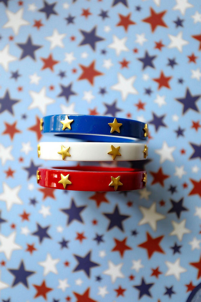 Liberty Star Resin Bangle in Blue - Canvas Style