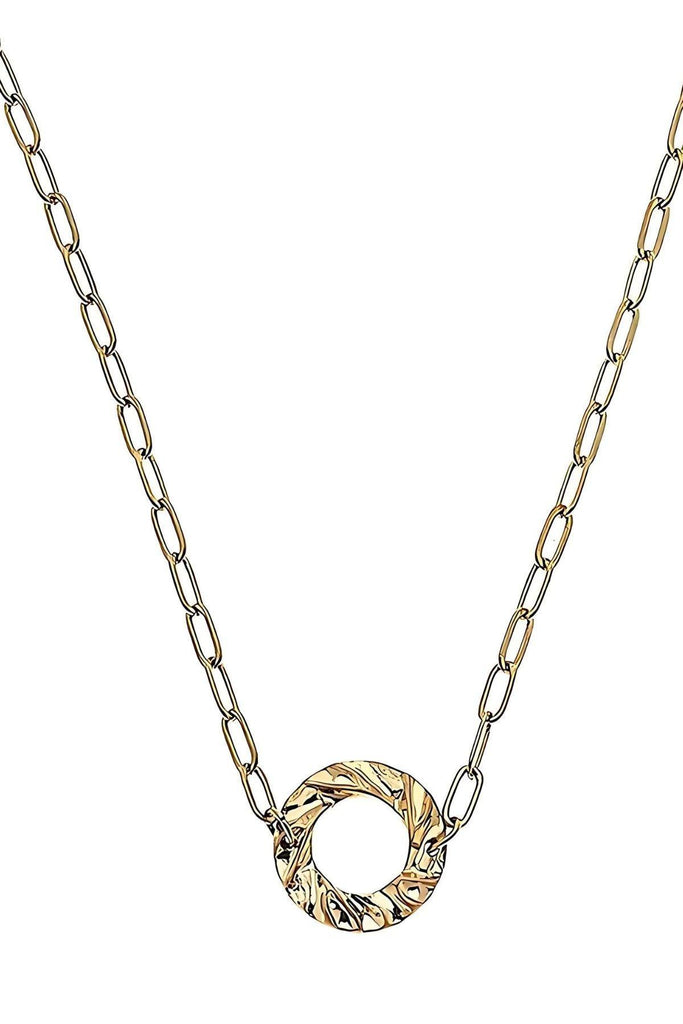 Lisbon Necklace in Worn Gold - Canvas Style