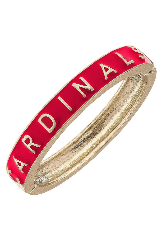 Louisville Cardinals Enamel Hinge Bangle in Red - Canvas Style