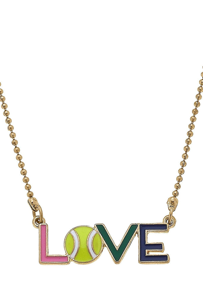 LOVE Enamel Pendant Necklace - Canvas Style