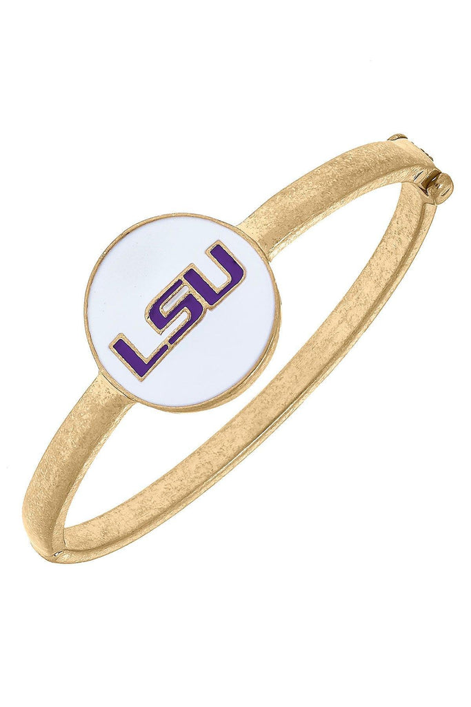 LSU Tigers Enamel Statement Hinge Bangle - FINAL SALE - Canvas Style