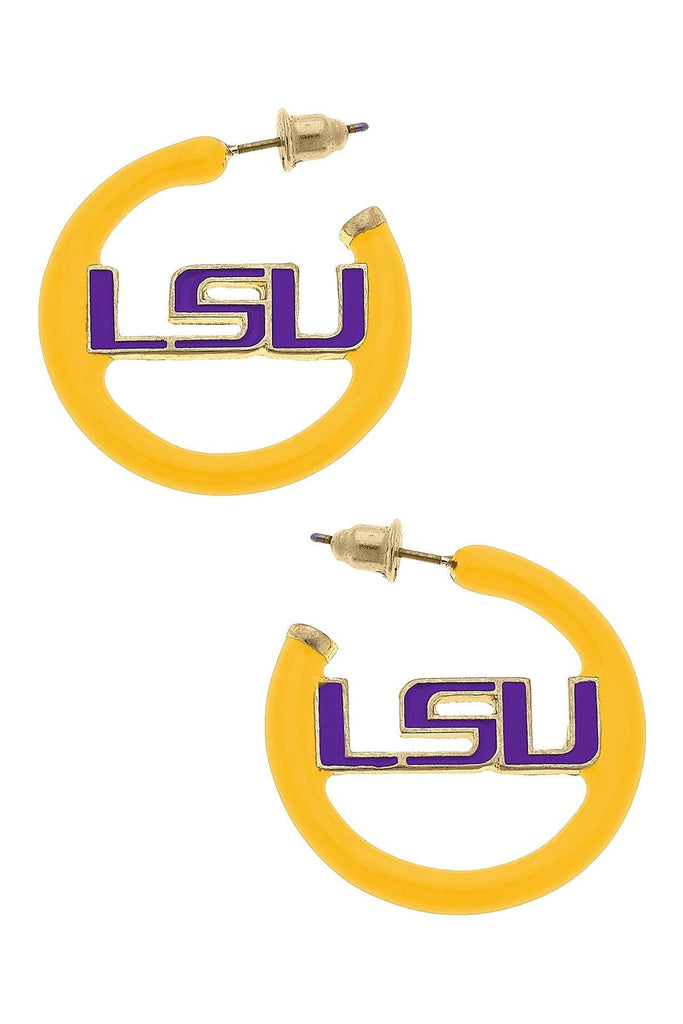 LSU Tigers Logo Enamel Earrings - Canvas Style