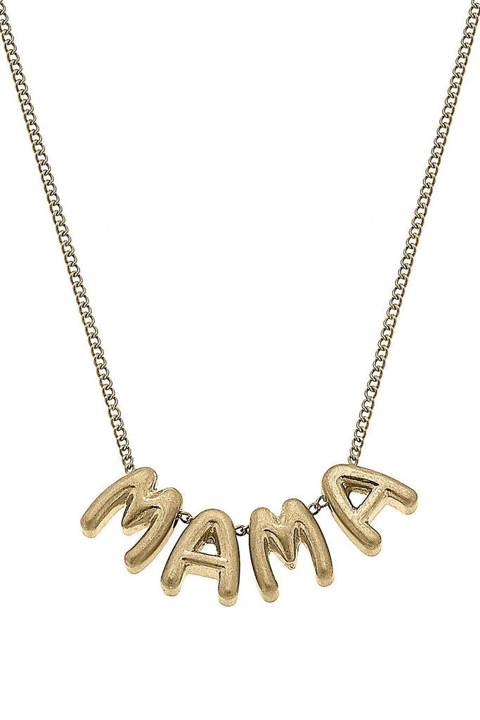 Mama Bubble Letter Necklace - Canvas Style