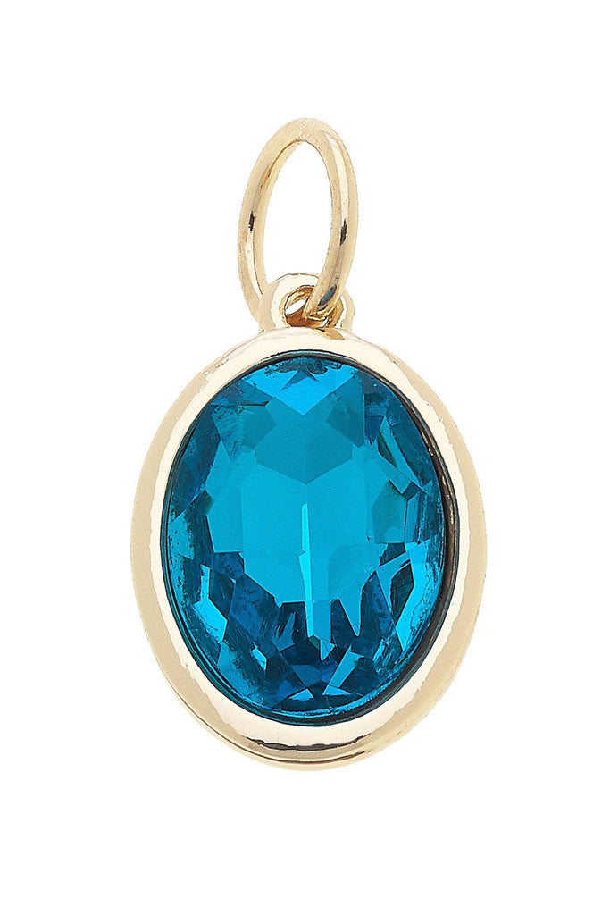 March Birthstone Charm in Aquamarine - Canvas Style