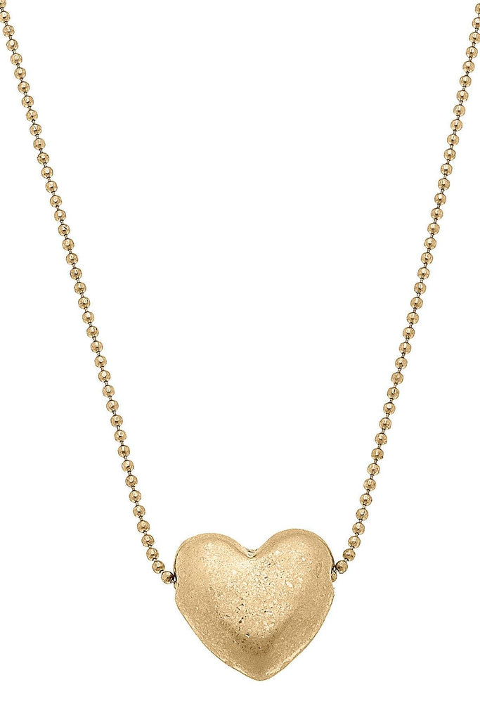 Margo Puffy Heart Necklace - Canvas Style