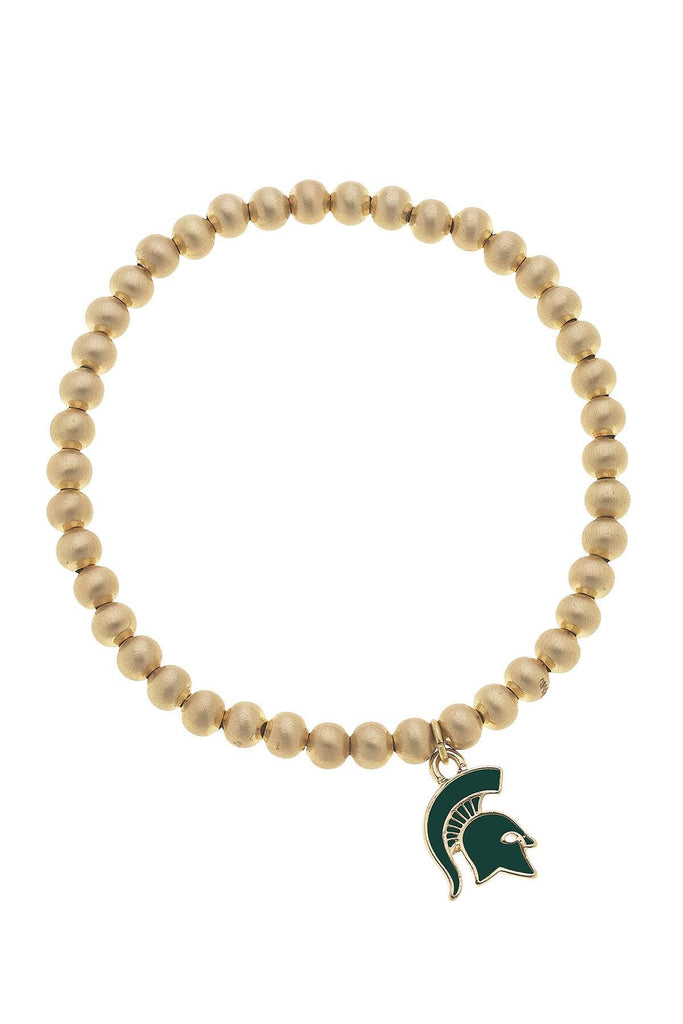 Michigan State Spartans Ball Bead Stretch Bracelet - Canvas Style