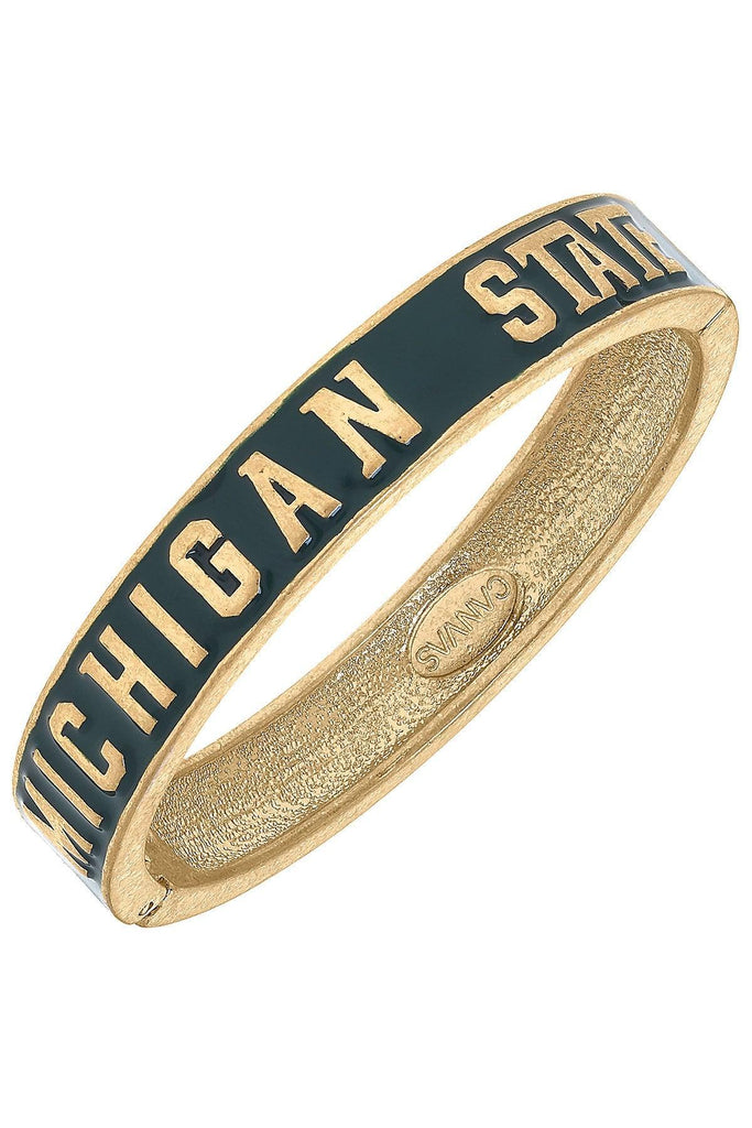 Michigan State Spartans Enamel Hinge Bangle - Canvas Style