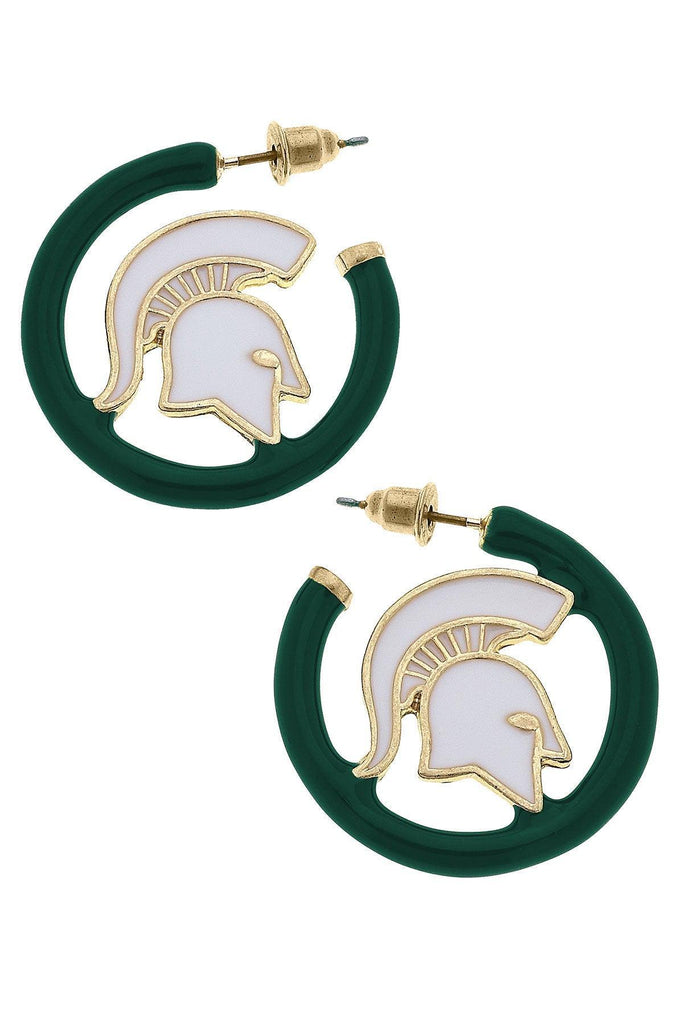 Michigan State Spartans Enamel Logo Earrings - Canvas Style