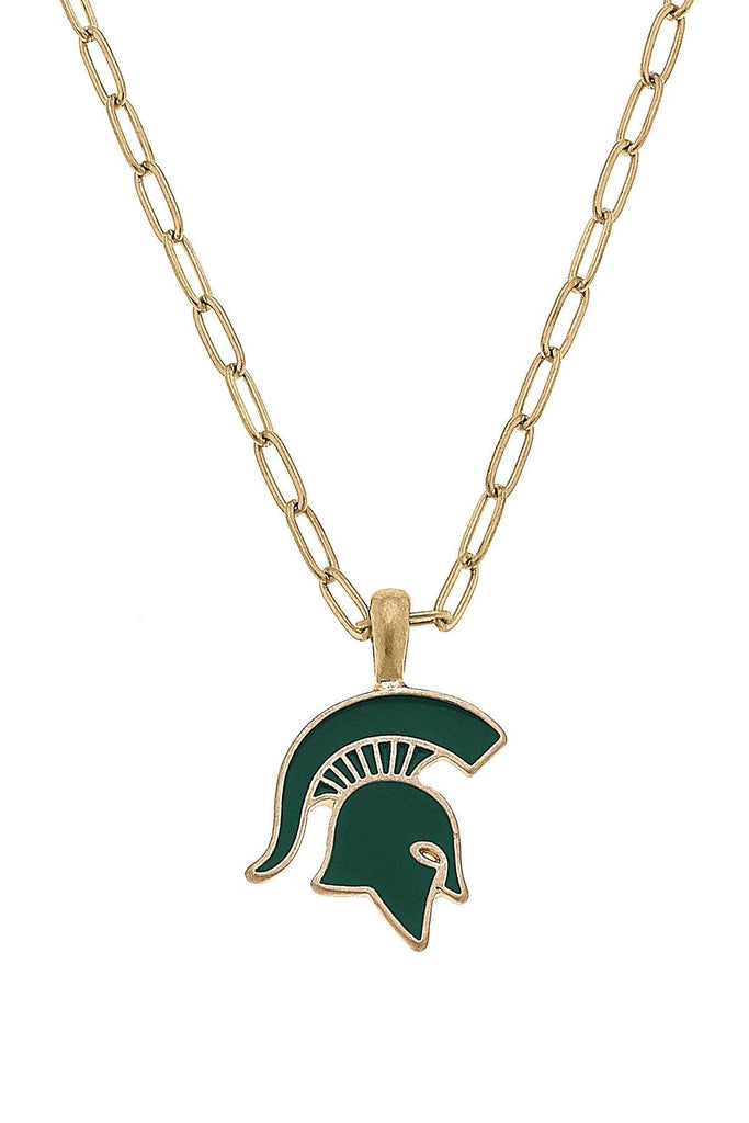 Michigan State Spartans Enamel Pendant Necklace - Canvas Style