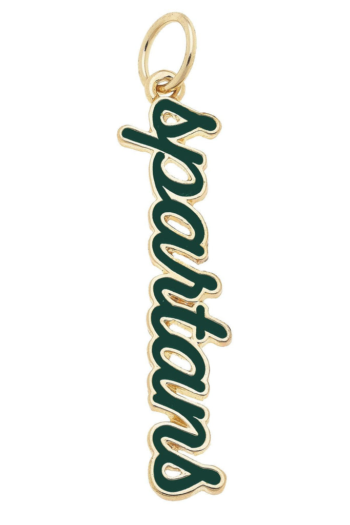 Michigan State Spartans Enamel Script Charm - Canvas Style