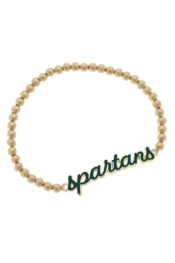 Michigan State Spartans Enamel Script Stretch Bracelet - Canvas Style