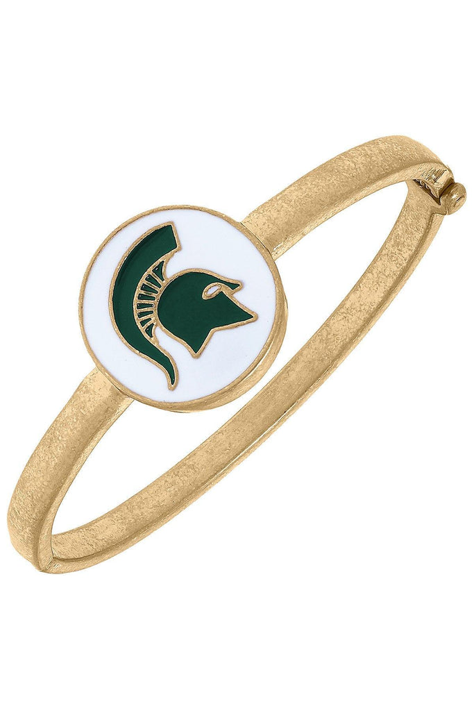 Michigan State Spartans Enamel Statement Hinge Bangle - FINAL SALE - Canvas Style