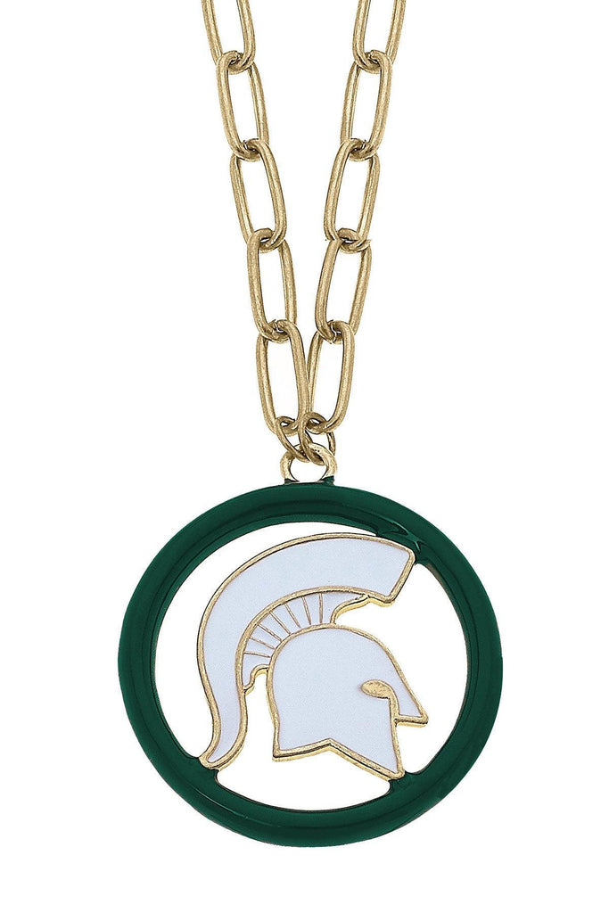 Michigan State Spartans Logo 32" Medallion Necklace - Canvas Style